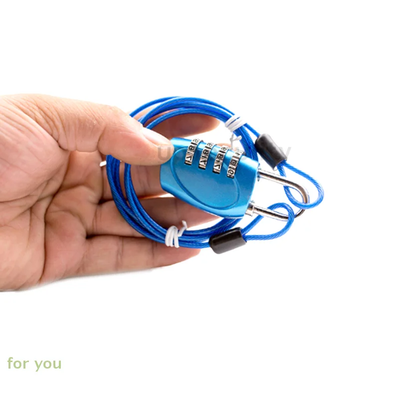 

[Xe]2Meters Bike Security Double Loop Cable Strong Braided Steel For Bike Chain Lock