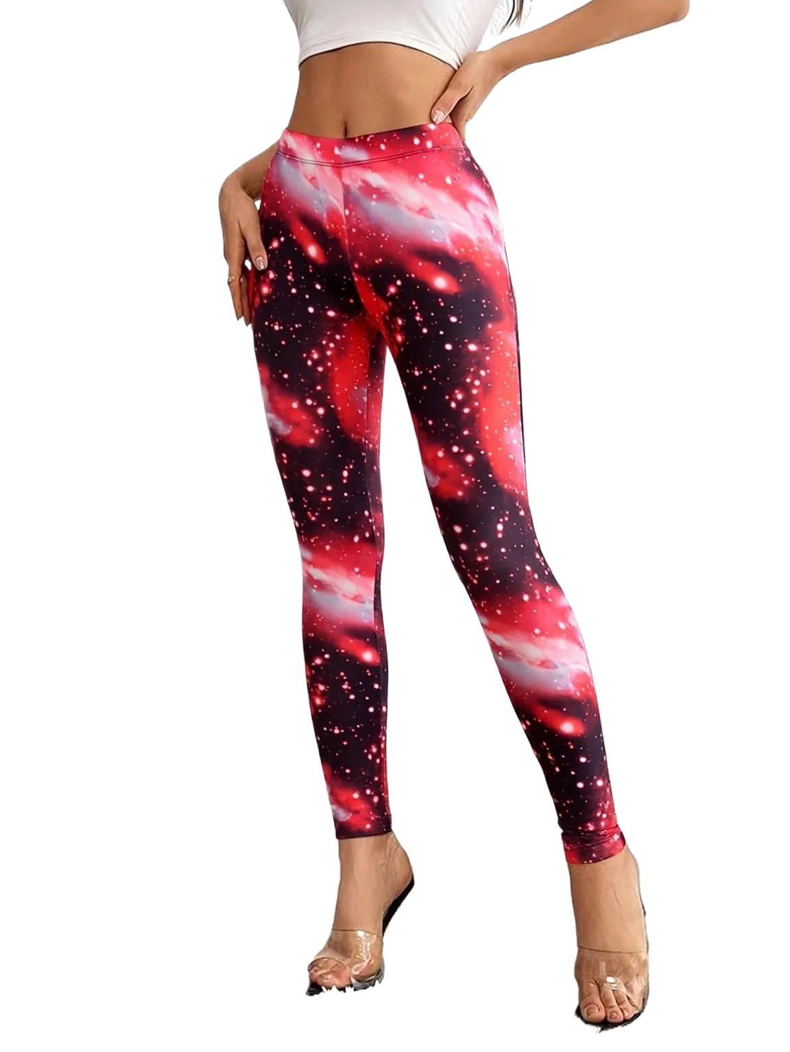 Women 3D Printed Leggings Tummy Control Leggings for Sports Running Gym Fitness Workout Yoga Pants Full Length