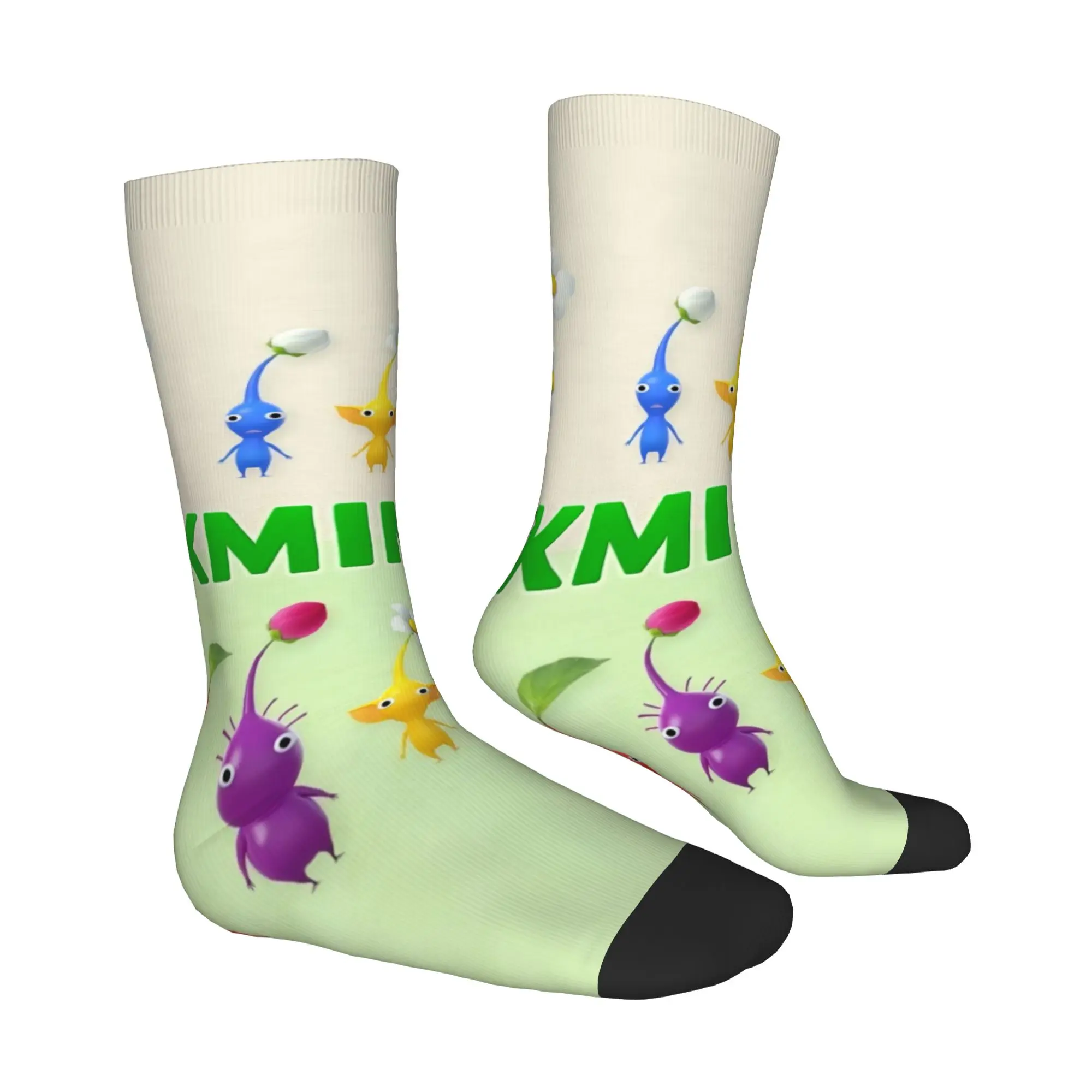 Cool P-Pikmins 4 Strategic Video Games  Socks Women Men Warm 3D Print Cartoon Pikmins  Sports Football Socks