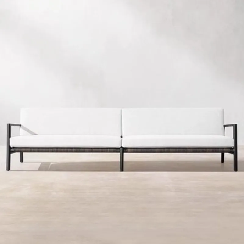

Outdoor aluminum alloy sofa combination modern simple courtyard balcony sun protection outdoor leisure table and chair sofa desi