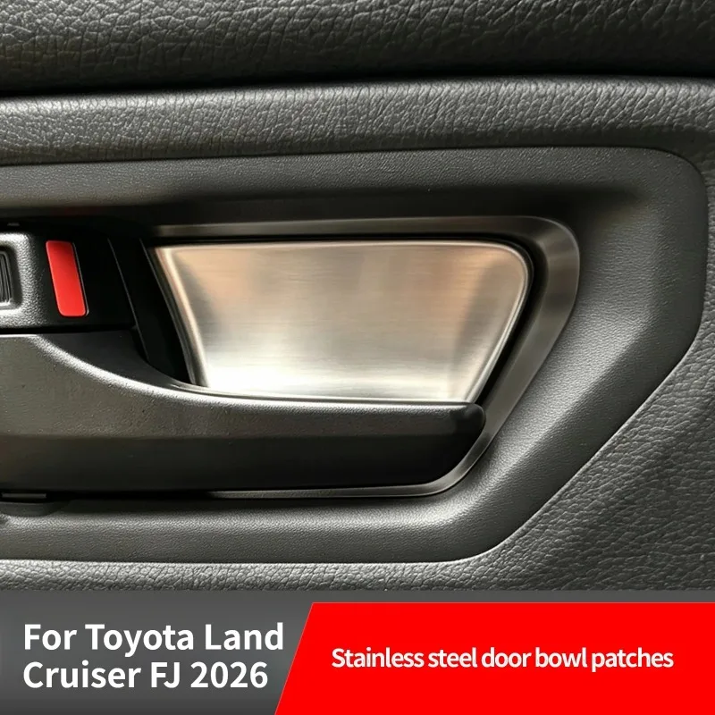 Car Stainless Steel Inner Door Bowl Sequins For Toyota Land Cruiser FJ 2026 Door Handle Trim Sticker Car Interior Accessories detail image 1