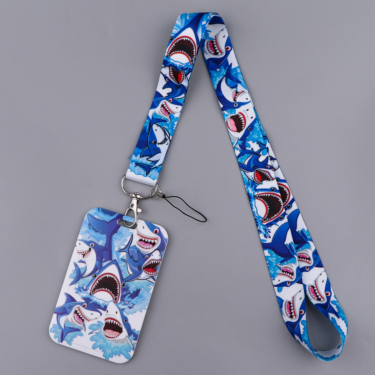 Fierce Shark Neck Strap Lanyards Keychain Badge Holder Credit Card Pass Hang Rope Lariat Lanyard for Keys Accessories Gifts