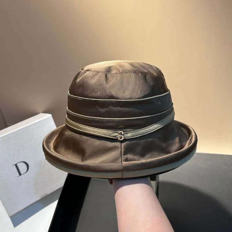 

Color Block Bucket Hat Flip Brim UPF50+ Face Framing Acetate Sun Hat Adjustable Lightweight Beach Vacation Free Shipping​​