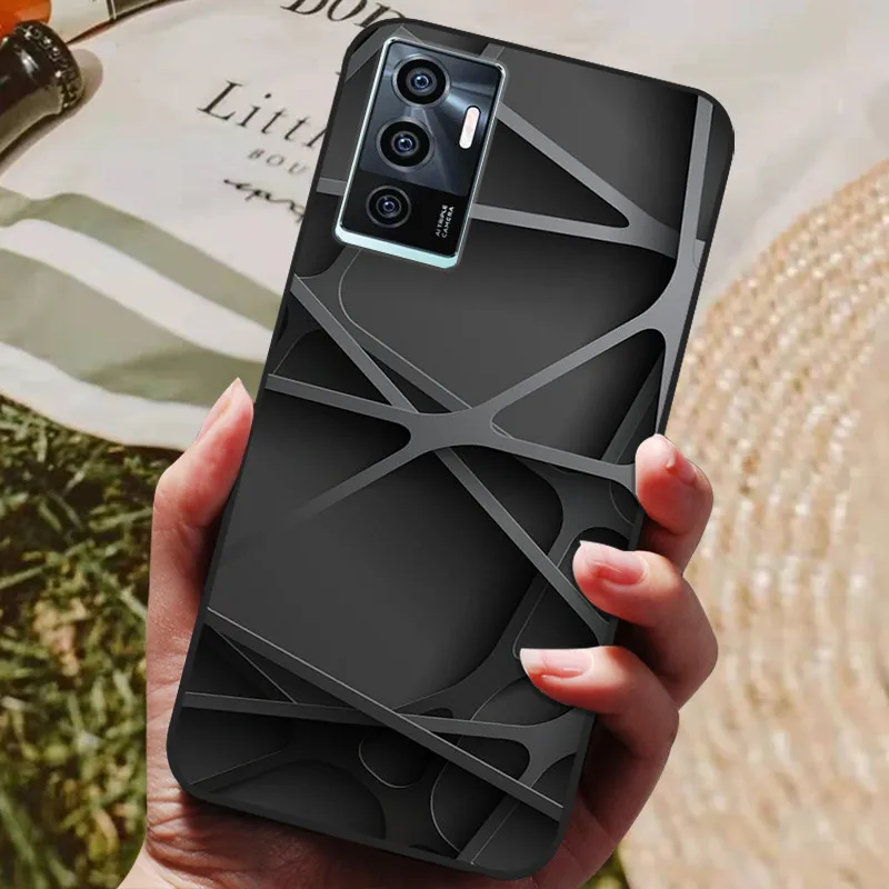 For vivo V23e Case Silicon Back Cover Phone Case for vivo V23e 5G V2126 Cases vivoV23E V 23E Soft bumper coque Full Protective