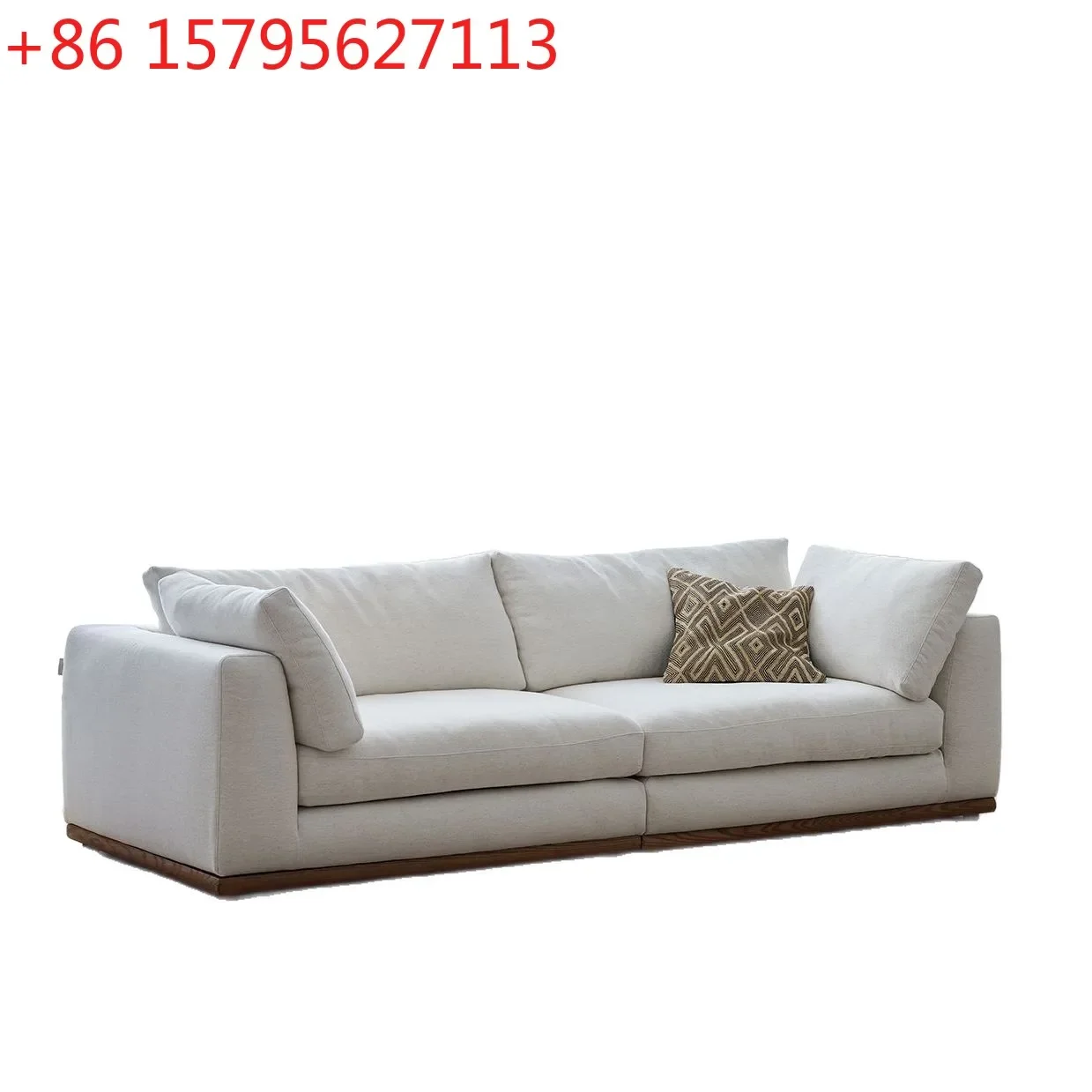 

Bed and breakfast sofa straight row removable washable cotton and linen fabric down sofa