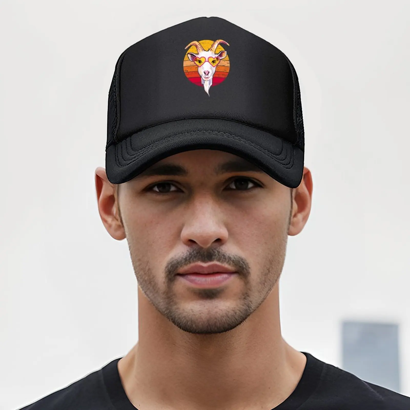 Casquette de Baseball rétro drôle de chèvre avec lunettes de soleil, casquette de camionneur, chapeau occidental de Golf pour femmes et hommes