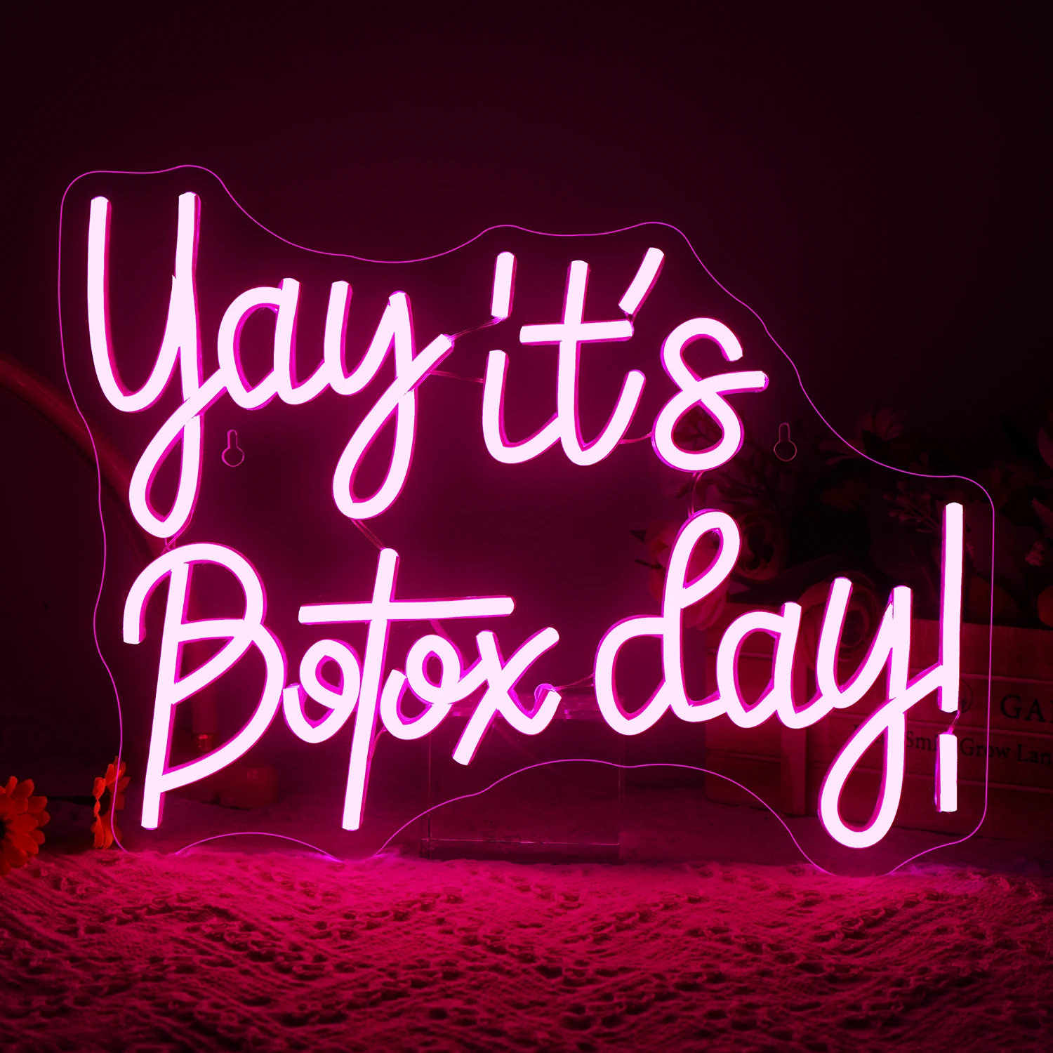 

Yay It's Bo-tox Day Neon Sign for Spa Room Beauty Room Dimmable Spa Salon Studio Art Decor LED Business Beauty Face Cute Decor