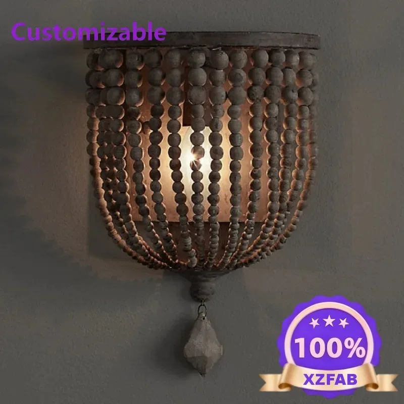Factory Direct 2026 Cross-border exclusive for American country French pastoral retro old wall lamp living room dining room