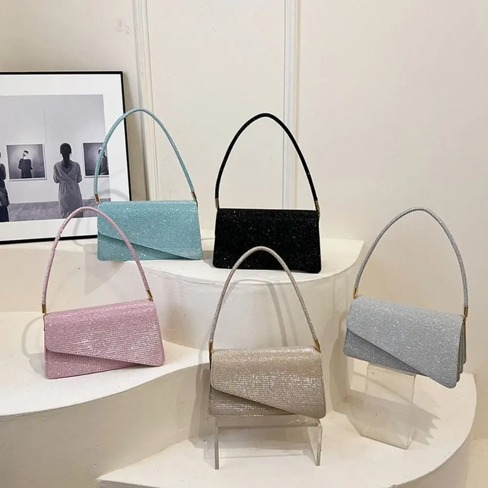 

Sparkling Evening Banquet Bag Glitter Large Capacity Rhinestone Handbag Shoulder Bag Clutch Bag Ladies Underarm Bag Wedding