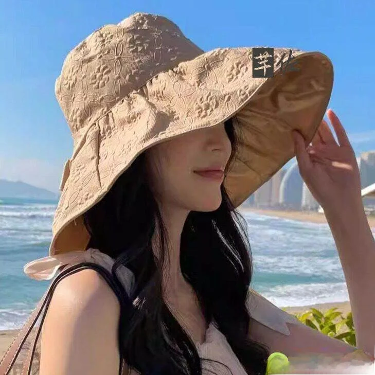 Sun Protection Large Brim Fisherman Hat Women Summer Face UV Protection Multi-Functional Bicycle Riding Casual Hat