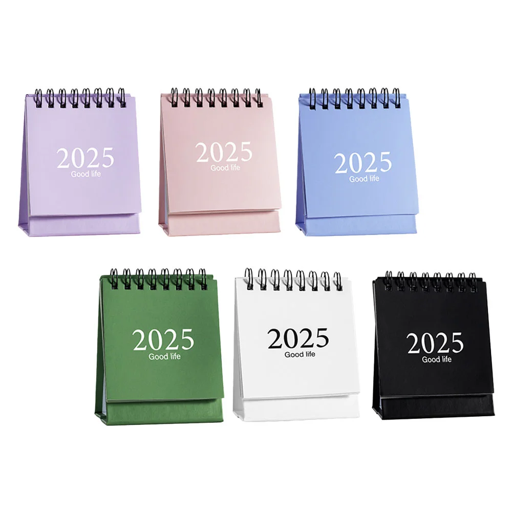 6 Pcs White Board 2025 Desk Calendar Advent Standing Flip Wall Clock Small Radios