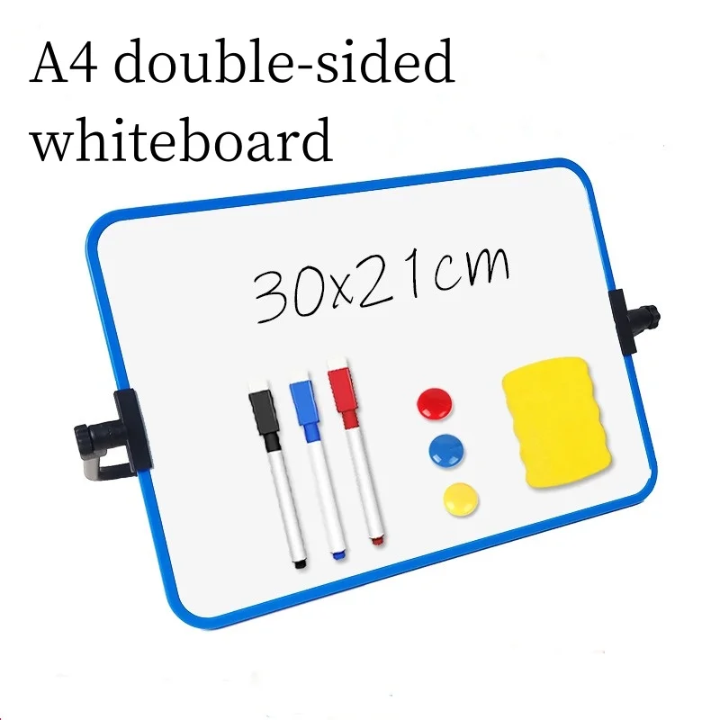 

A4 Whiteboard for Kids Paiting Erasable Dry Wipe Double sided Mini Magnetic Drawing White Board Hanging Erase Boards With Pen