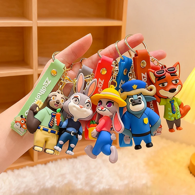 

6 шт. Disney Zootopia Bunny Judy Clown Flash Nemo ПВХ брелок для украшения автомобиля рюкзак изысканная кукла подарок на день рождения детские игрушки