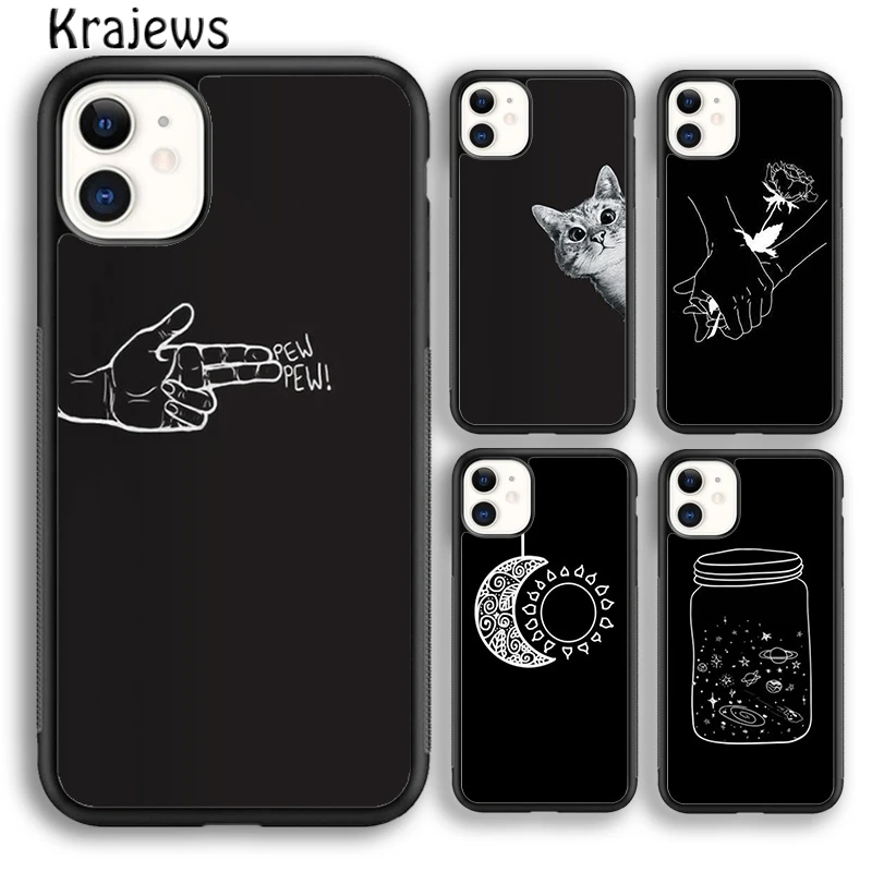 Abstract Line Lovers Smoking Hand Phone Case Cover For iPhone 16 15 14 plus XS XR 11 12 mini 13 pro max coque Fundas