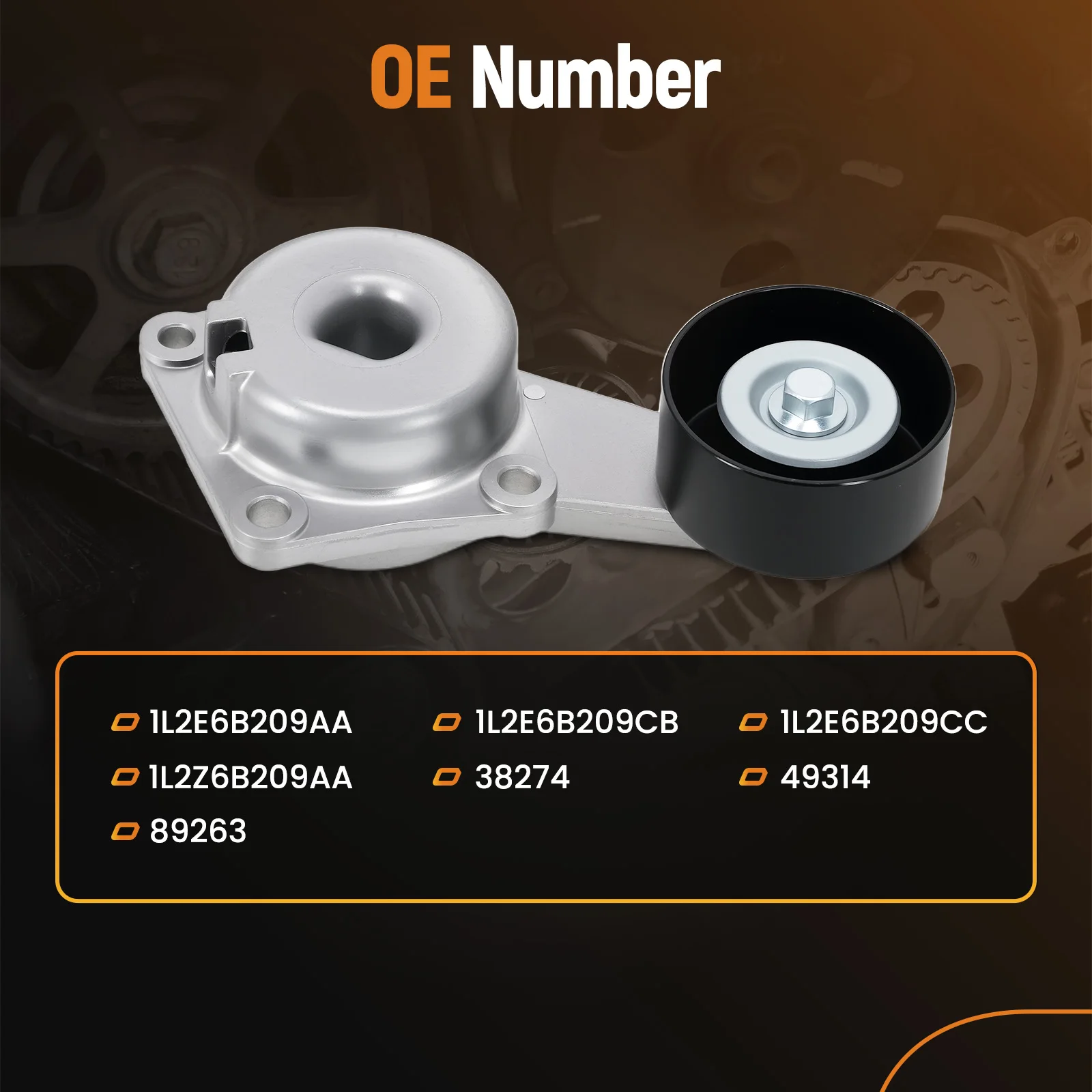 Aandrijfriemspanner voor Lincoln Navigator Aviator 4.6L 5.4L 2002-2011 49314