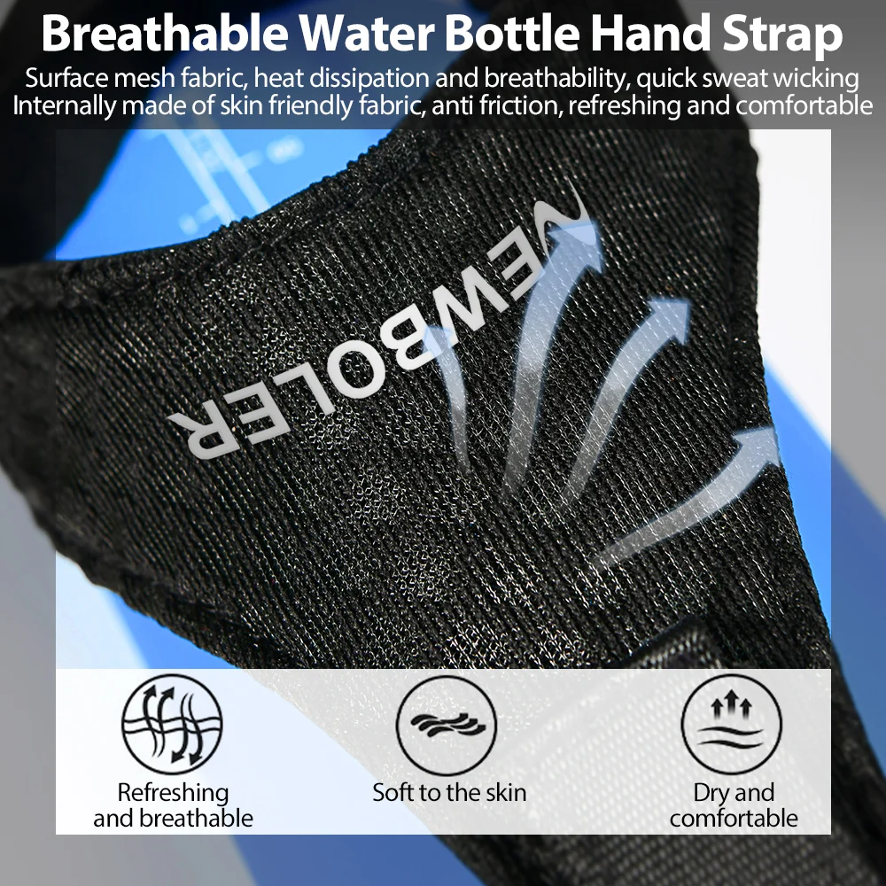500ml Ultra Lightweight Foldable Wristband Water Bottle Outdoor Sports Water Bag Running Fixed Anti Slip TPU Soft Water Bottle