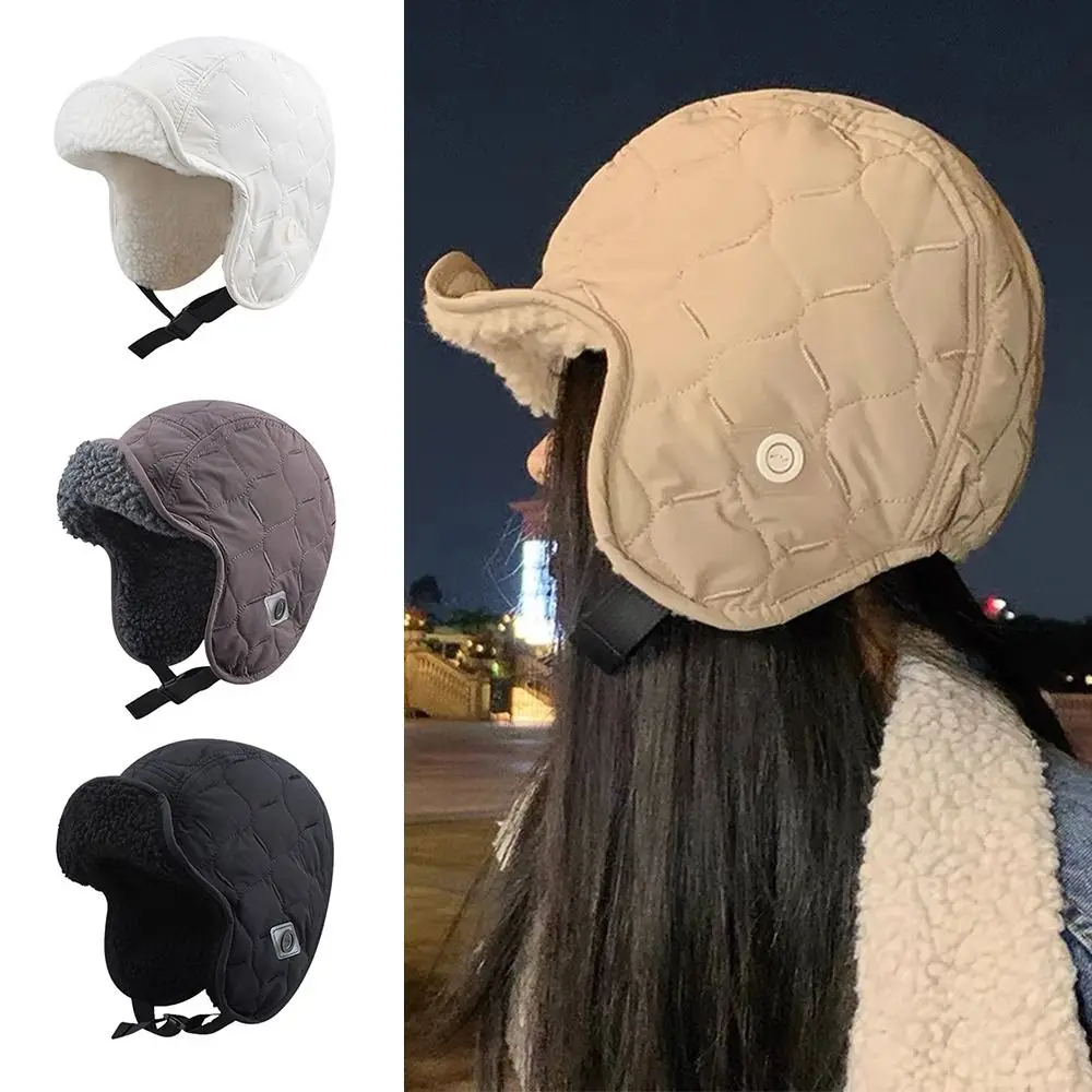 Fashion Thickened Lamb Wool Bomber Hats Warm Double-sided Lei Feng Hat Ear Protection Winter Cap Men and Women