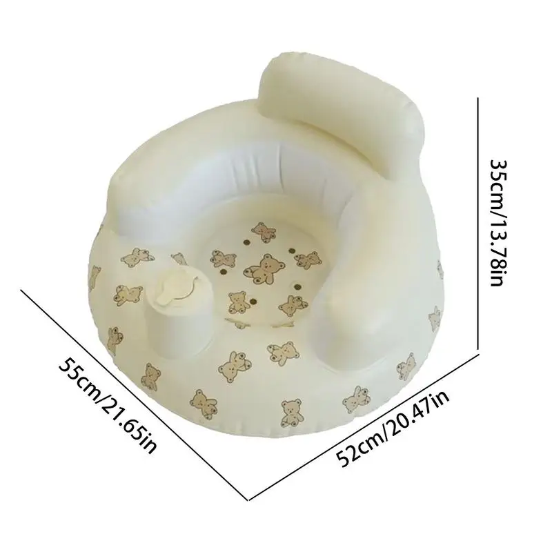 Assento infantil inflável, sofá dobrável, bomba de ar embutida, cadeira de chão para praia, cama, grama, casa, banheiro