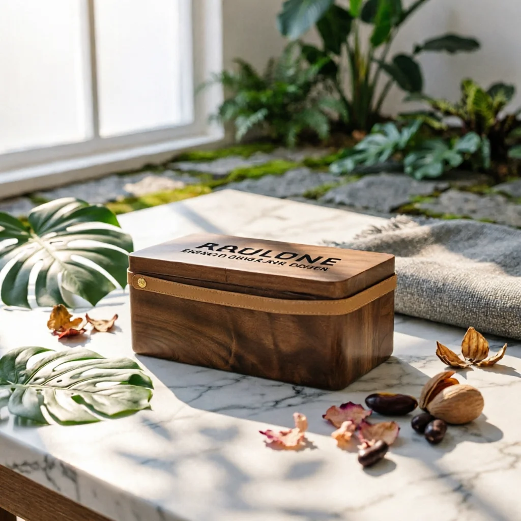Tea Storage Box Natural Wood Wooden Tea Box Premium Stylish for Outdoor