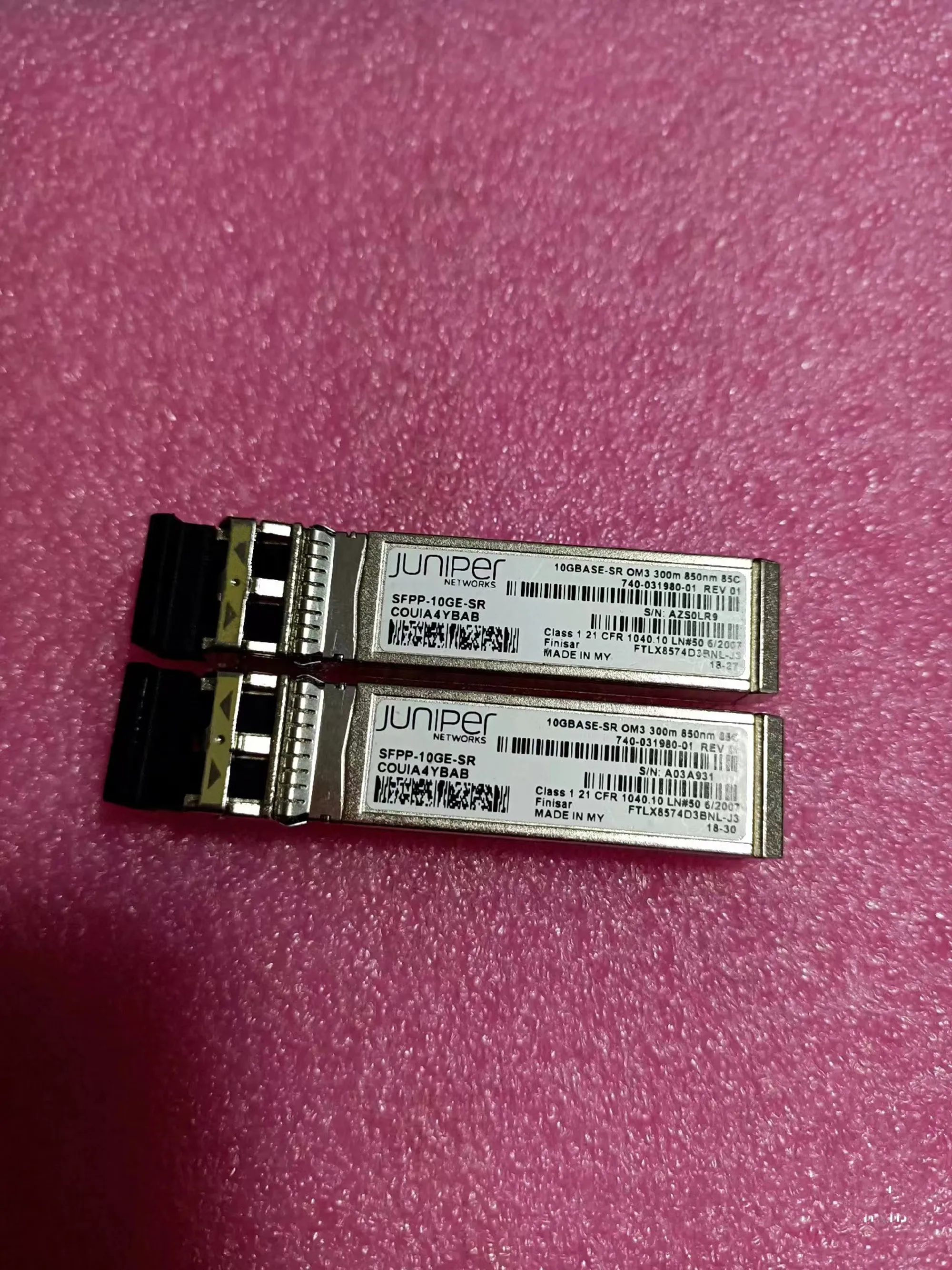 1PCS Juniper Networks 10GB Fiber Module 10G SFP 850nm Switch 10GBASE SR OM3 300M 740-031980-01 SFPP-10GE-SR FTLX8574D3BNL-J3