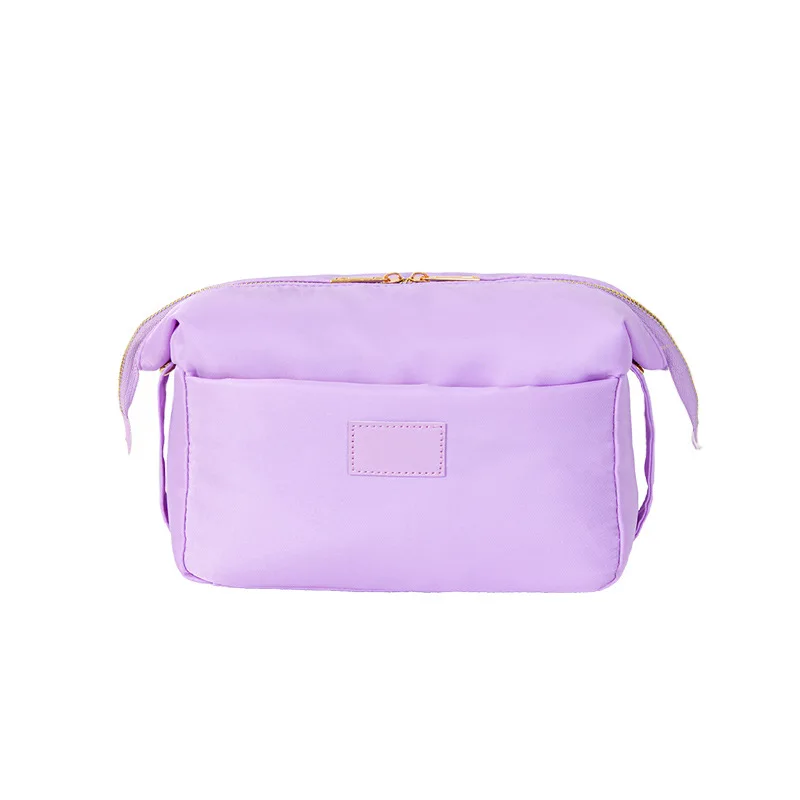 Bolsa organizadora de viaje portátil para mujer, bolsa de almacenamiento de artículos de tocador, bolsa plegable de nailon con cremallera, bolsa de cosméticos de maquillaje, nueva llegada