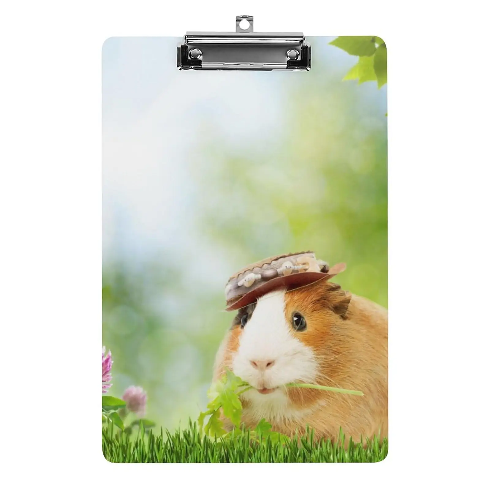 Cartoon Guinea Pig Clipboard Plastic Clipboard Clip Boards White Metal Clip for School Classroom Office Student Personalization