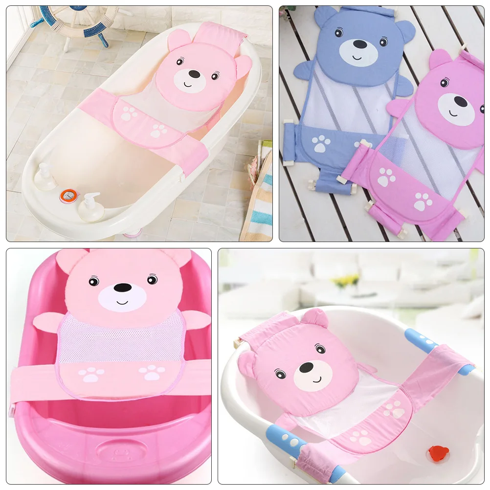 

Baby Bath Net Mesh Support for Newborn Tub Sink Cartoon Modeling Non Slip Breathing Easy Clean Gentle Skin Infant Shower