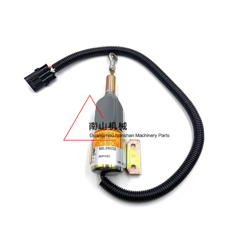 Excavator Parts For 260-5 Flameout Solenoid Valve Switch, Cummins 6bt6ct Shutoff Valve 3935432 Flameout Switch