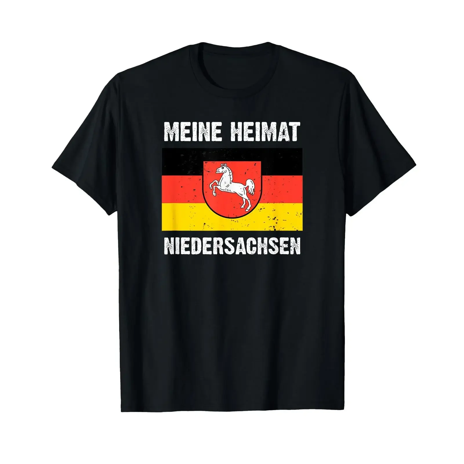 Lower Saxony Logo Flag Coat of Arms T Shirt vintage Washed Unisex graphic Slightly Breathable Top For Everyday Wear Soft Casual