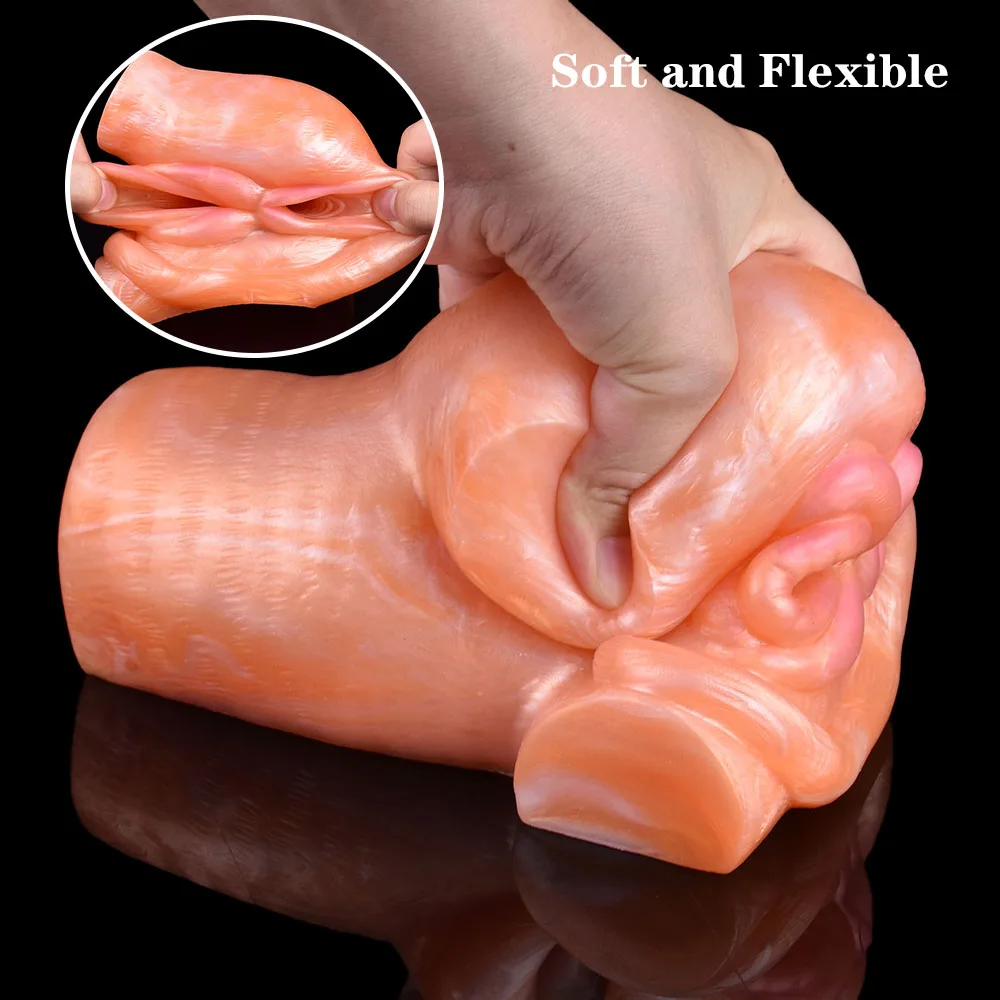 GEEBA 6215 Fantazyjny Zwierzęcy Kot Silikonowy Masturbator Męski Pocket Pussy Stroker Dla Mężczyzn 18+ Realistyczna Wagina Onahole Zabawki Erotyczne