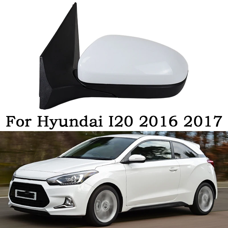 Zespół lusterka wstecznego samochodu dla Hyundai I20 2016 2017 Auto elektryczne składane kierunkowskaz ogrzewanie regulacja soczewki lustro Assy