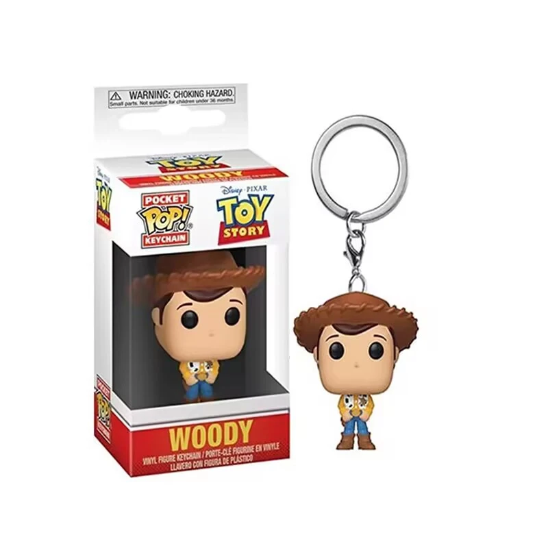 Hot Keychain Toy Story Mania Collection WOODY BUZZ LIGHTYEAR ALIEM Keychains Vinyl Action Figure Collection Children Gift Toys