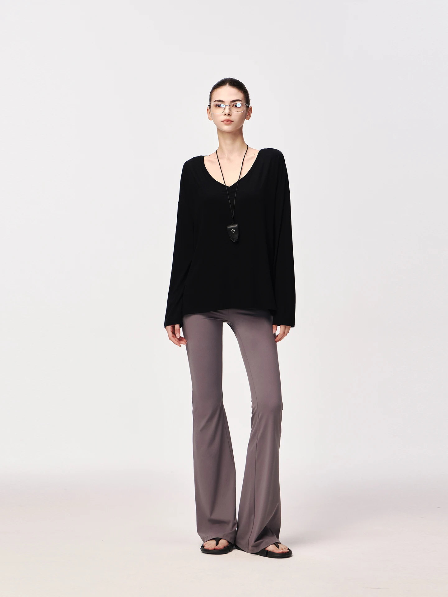 

JLAUNT American Sle Hot Girl Yoga Pants Women Summer Slimming Sports Pants Micro Flared Casual Pants ey Casual Trousers