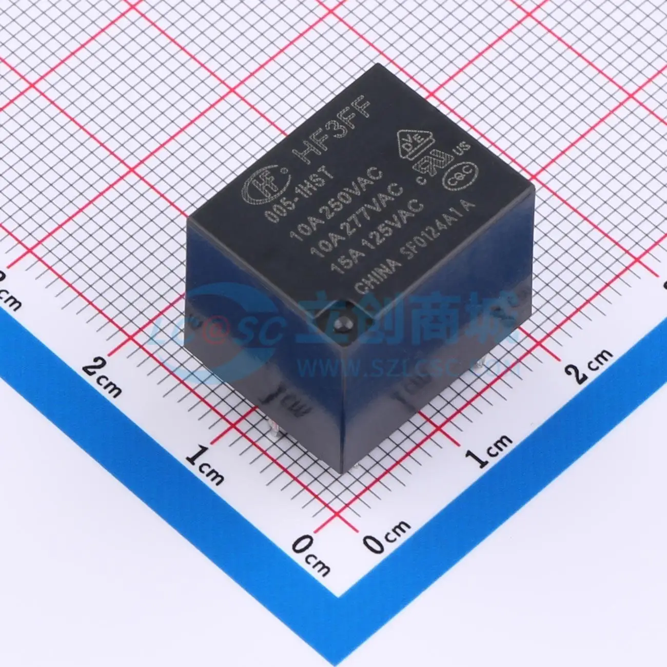 15pcs HF3FF/005-1HST 5V 19x15.2mm SPST NO Power Relay PCB Electronic Switch