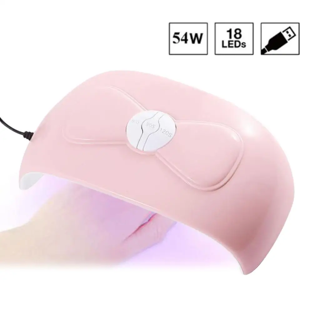 54W Professional Mini Nail Dryer Lamp USB Charging Fast Curing Light