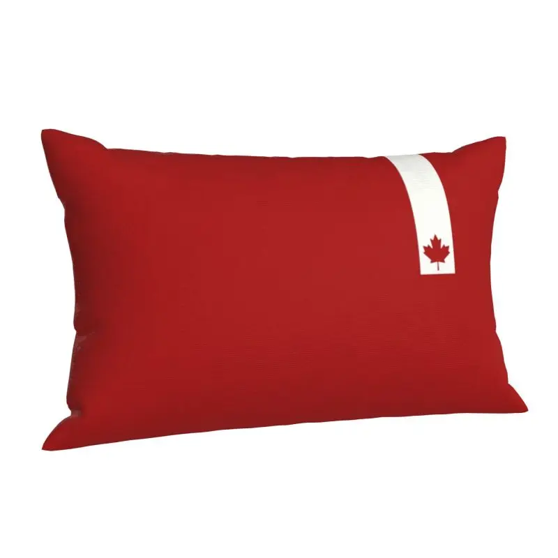 Custom Minimal Canadas Flag Modern Pillow Cover Canadian Pride Cushions Cover for Bed Sofa Rectangle