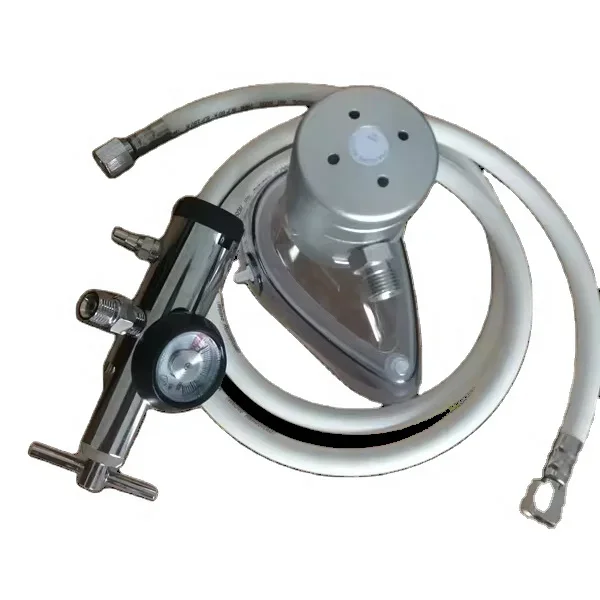 

Medical Patient breathing . Demand valve set to delivery pure O2