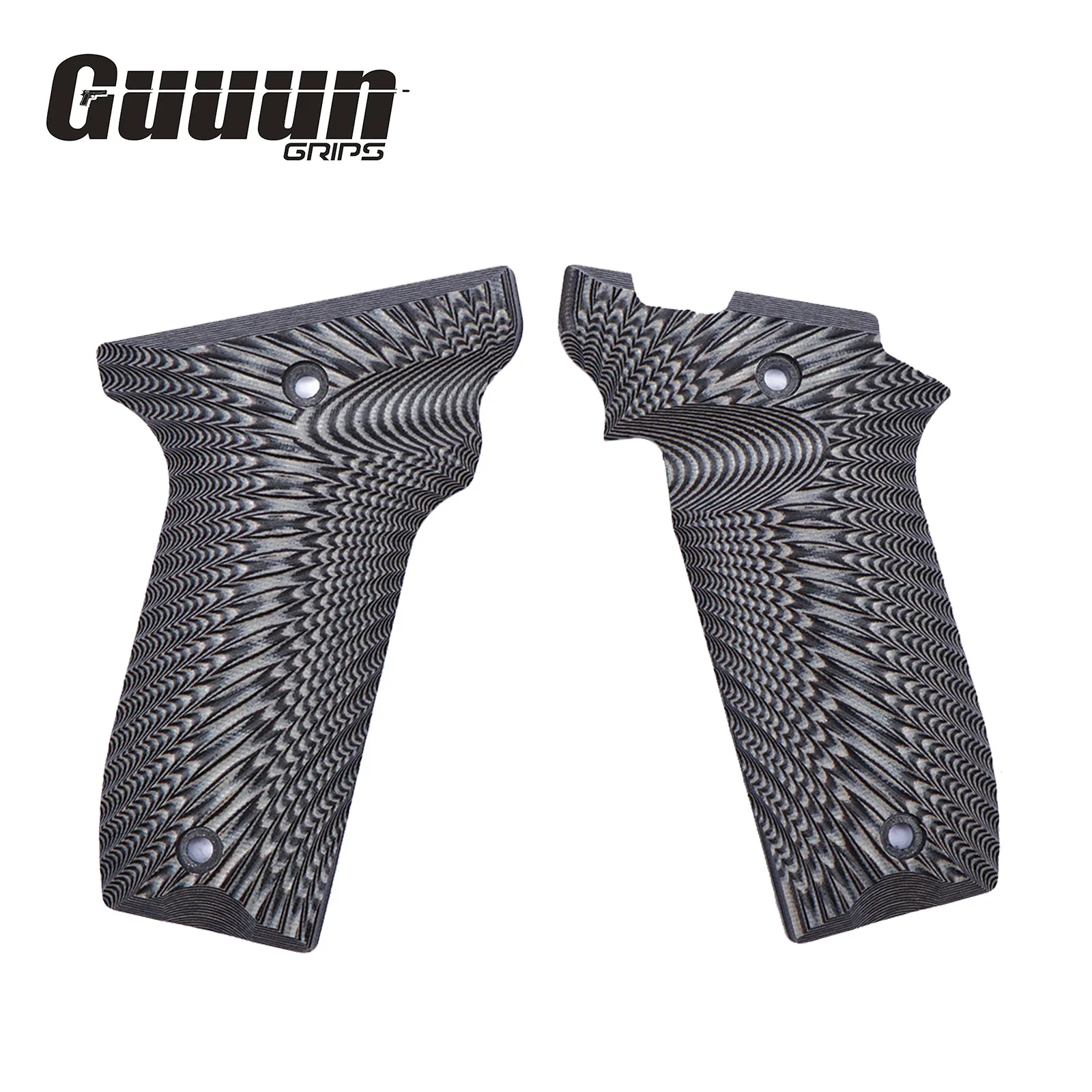 Guuun G10 Grips for S&W Victory 22 SW22 Grips, Sunburst Texture