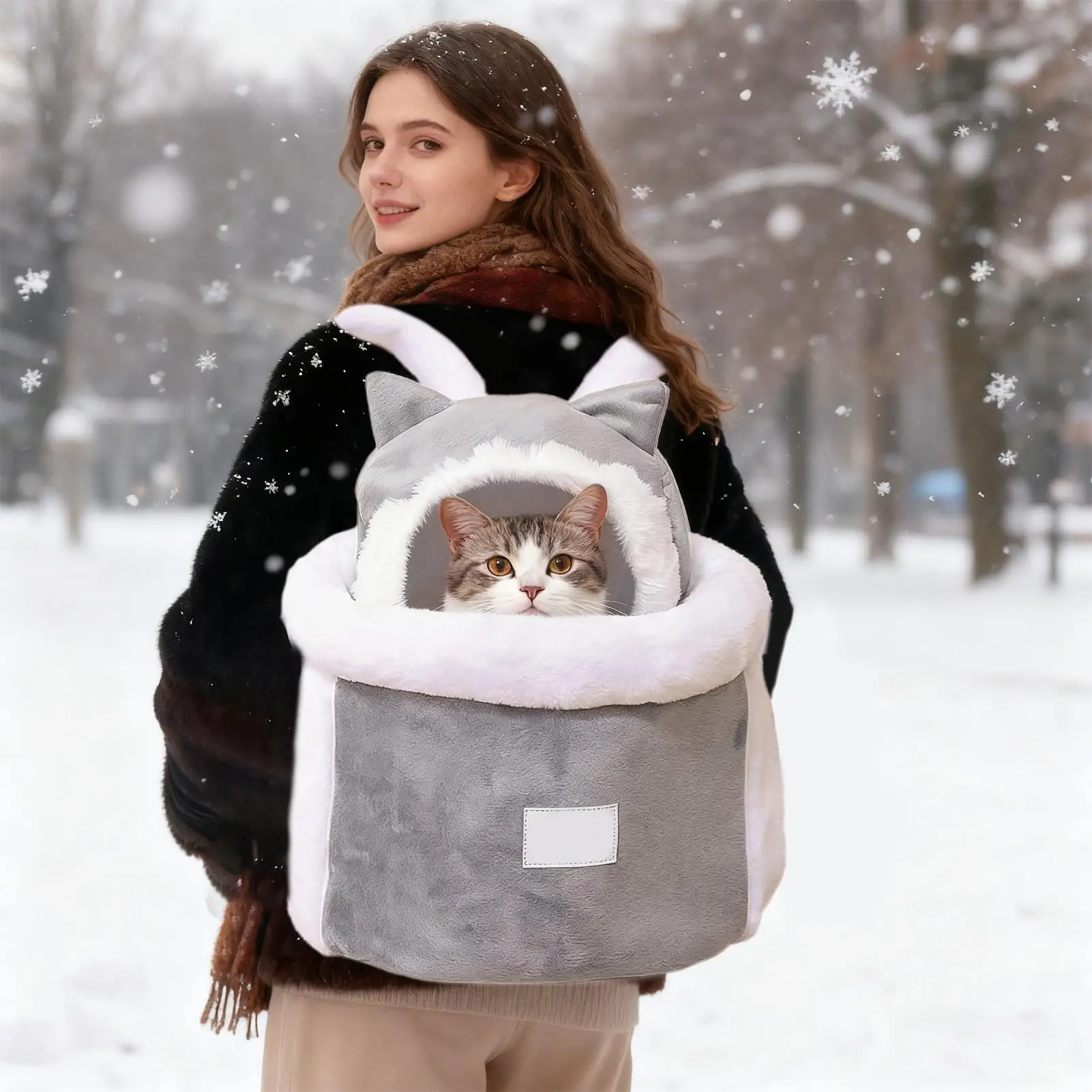 

Рюкзак-переноска для собак, согревающий слинг для рук, открытый дизайн, согревающий рюкзак для переноски собак для маленьких и средних пород, щенка, котенка, кролика