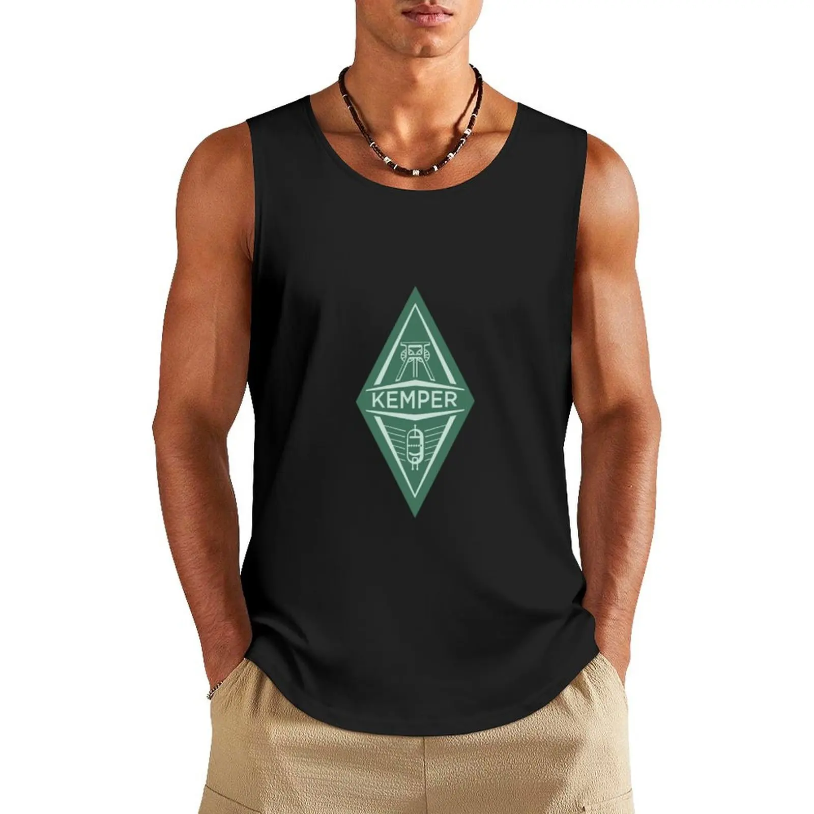 

LOGO - KEMPER AUDIO AMP AMPLIFICATION Tank Top mens designer clothes Men's sleeveless t-shirt muscular man