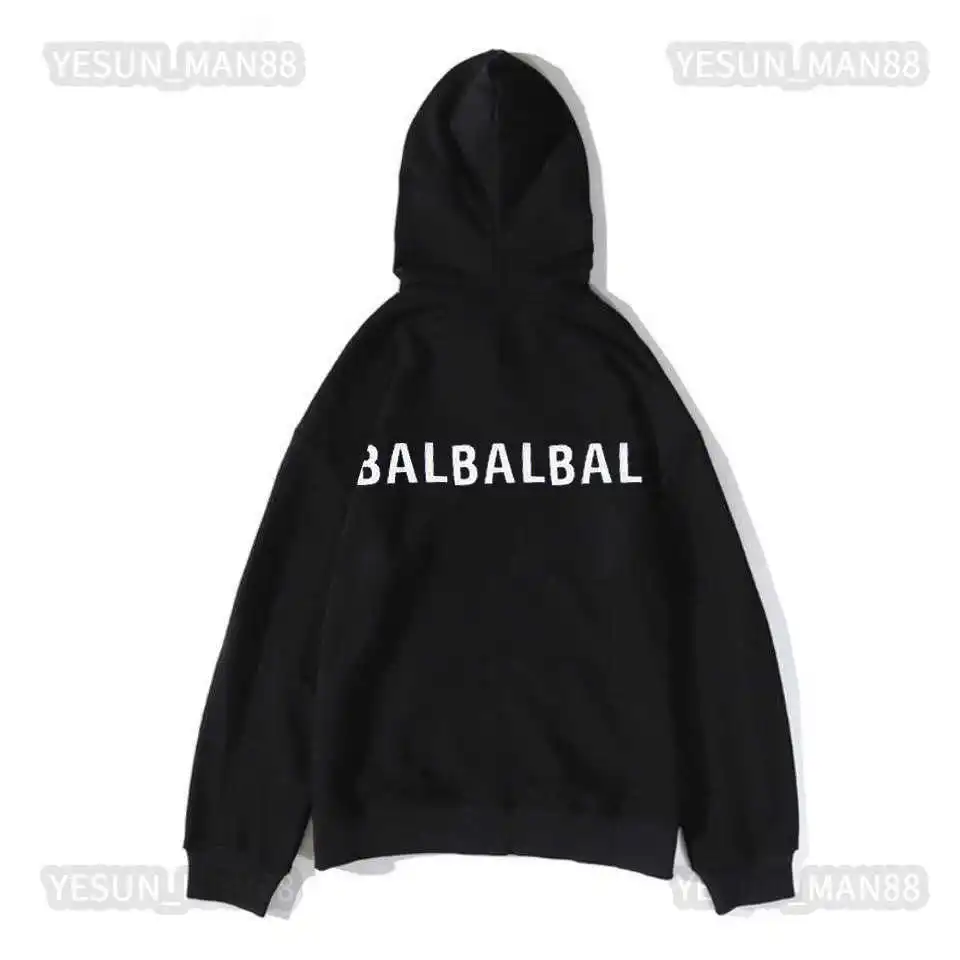 Designer Luxury Balanciagas Classic European Fashion Pure Cotton Back Letter Printing Pullover Hoodie Mens and Womens Balencigas