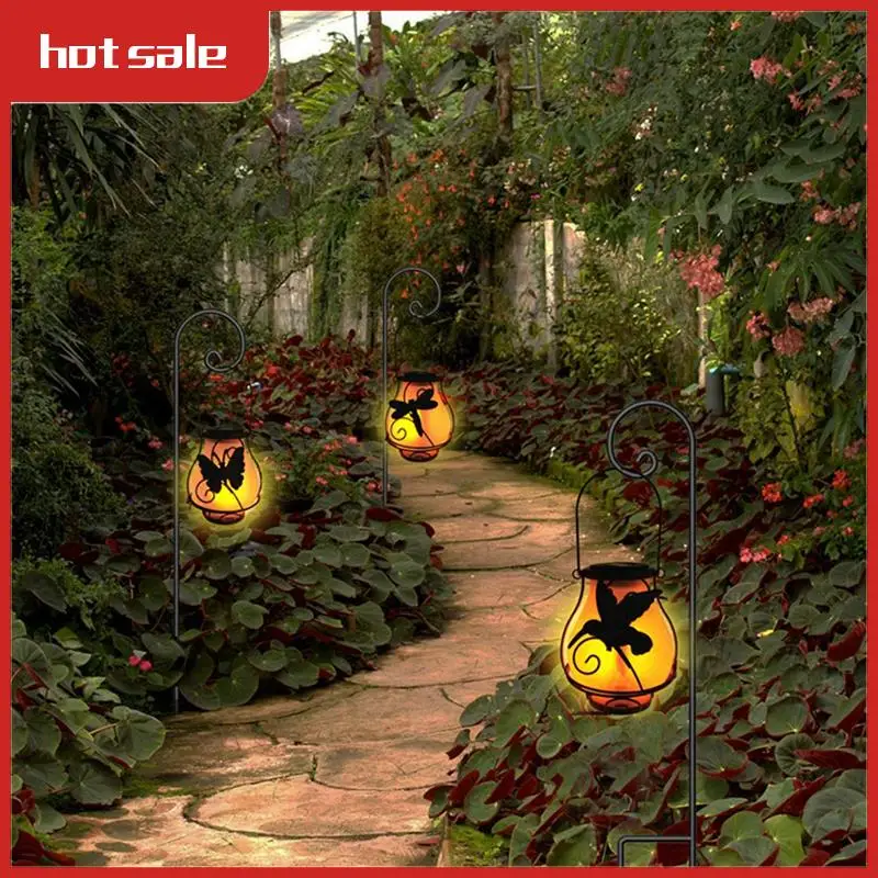 

A74P-Outdoor Lanterns Solar Lantern Outdoor Lights With Flame Lights, Waterproof Hanging Solar Lanterns For Garden Decor