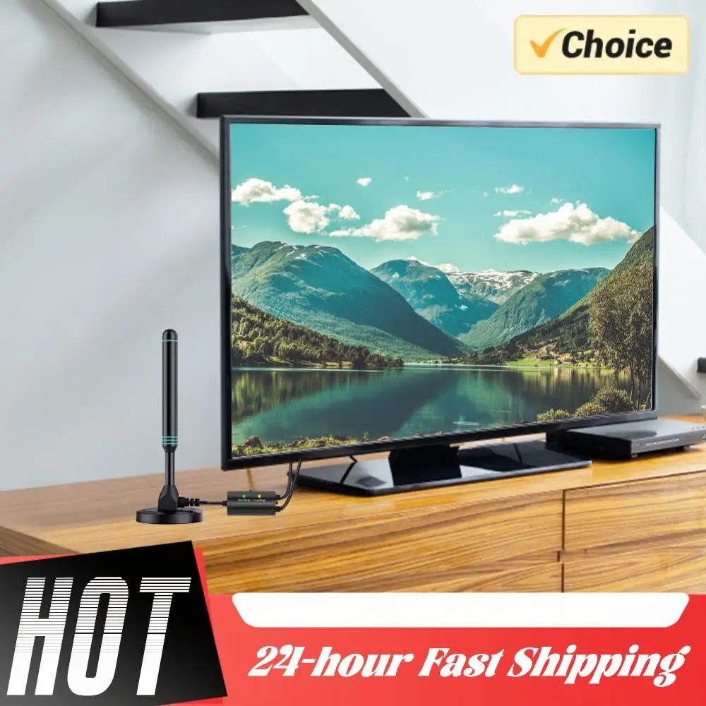 

Цифровая HD-антенна 4K/1080P с магнитным основанием, дальность 480+ миль, для использования внутри и вне помещений, VHF/UHF, для ТВ-приемников DVB-T2