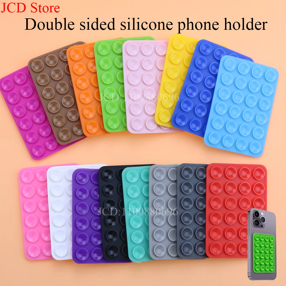 Silicone Mobile Phone Fixing Suction Cup Double Sided Fixed Pad Car Mounted Bracket Phone Case Universal Anti Slip Suction Cup