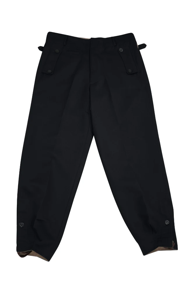 GUDJ-005 WWII German Elite panzer black gabardine trousers