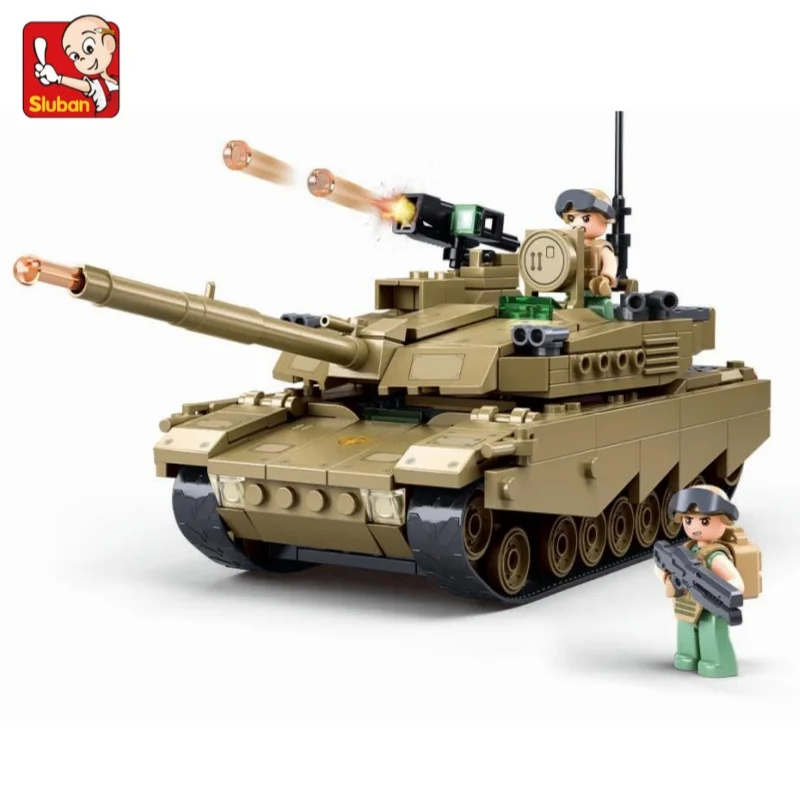 Sluban 314PCS Army OEF M1XS Main Battle Tanks Building Blocks Kit Military Model Bricks Educational Toys for Children