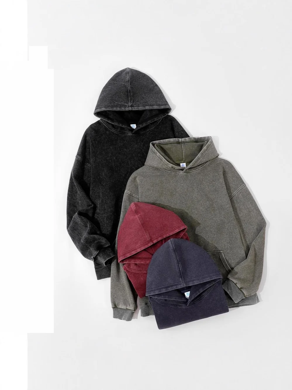 

Винтажная толстовка с капюшоном с логотипом Water Wash, американский уличный бренд