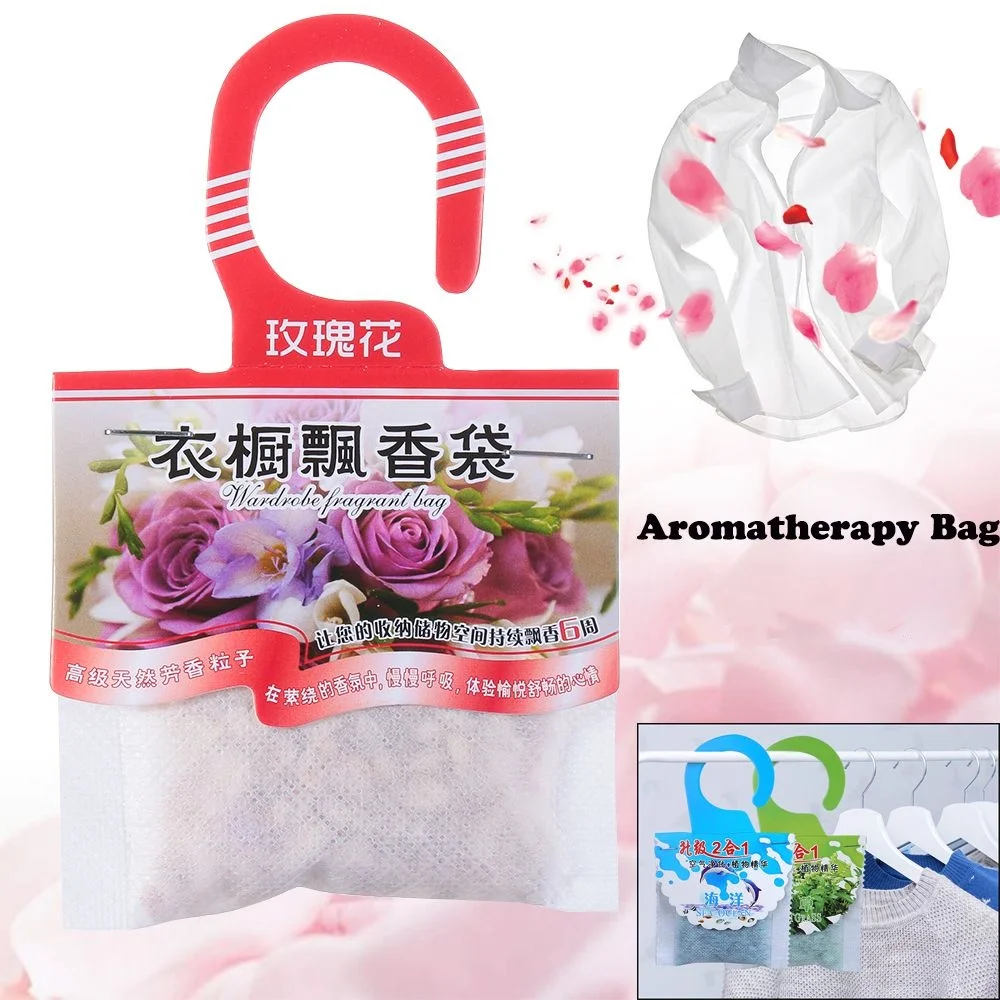 5pcs Wardrobe Fragrance Sachets Smell Incense Hanging Decor Odor Removal Rose Jasmine Lavender Scent Air Freshener for Home Car view 5