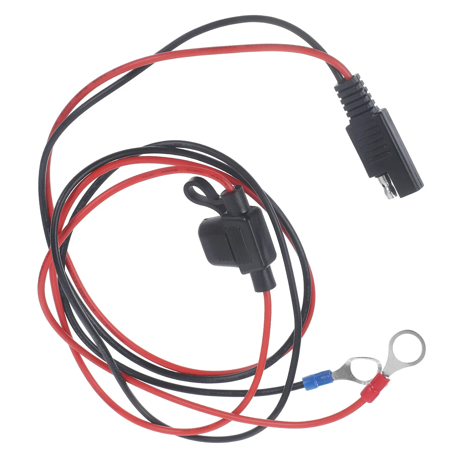 

Solar Sae Extension Cable 5Ft With Fuse For Solar Panel System Outdoor Power Line Durable Conversion Cord