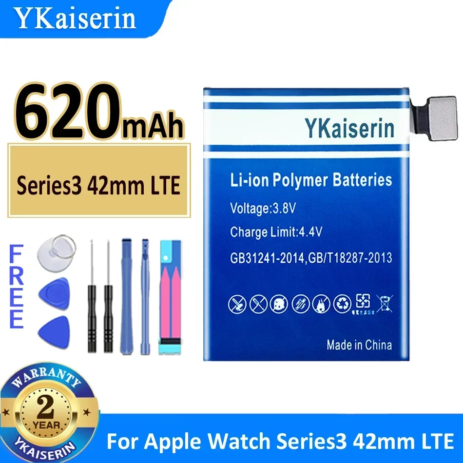 YKaiserin Battery For Apple Watch iWatch Series 1 2 3 4 GPS + LTE 2 1 38mm 40mm 42mm 44mm S4 S3 S2 S1 Batterij